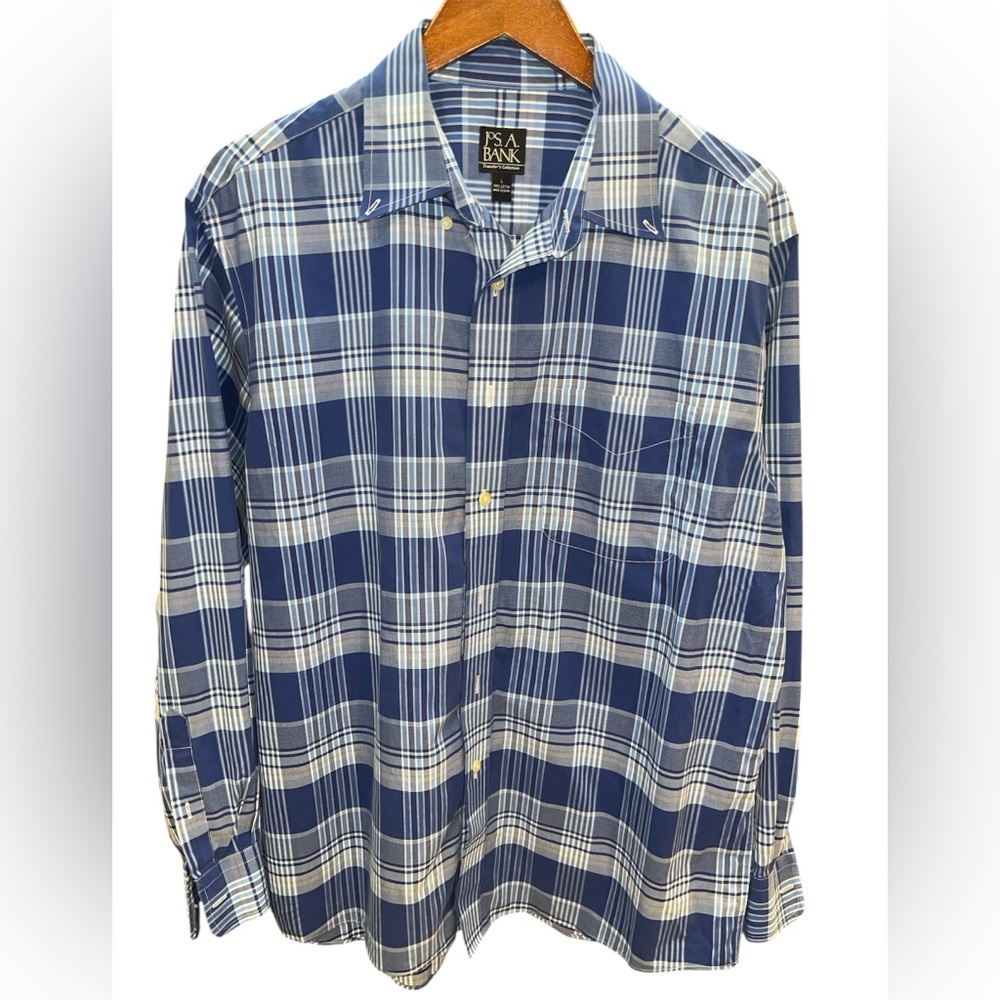Jos. A. Bank Blue Plaid Men's Shirt